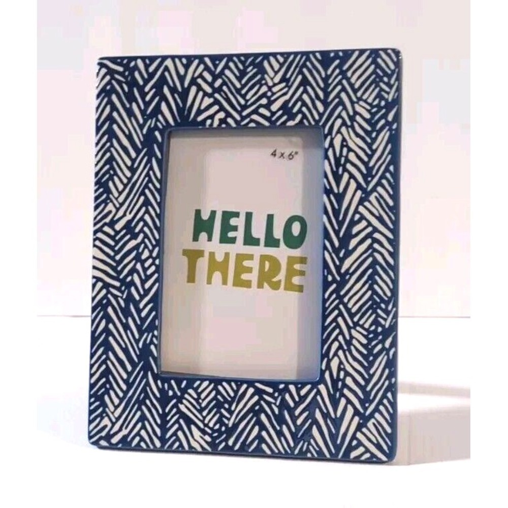 Ceramic Silk Screen Picture Frame Blue - Tabitha Brown